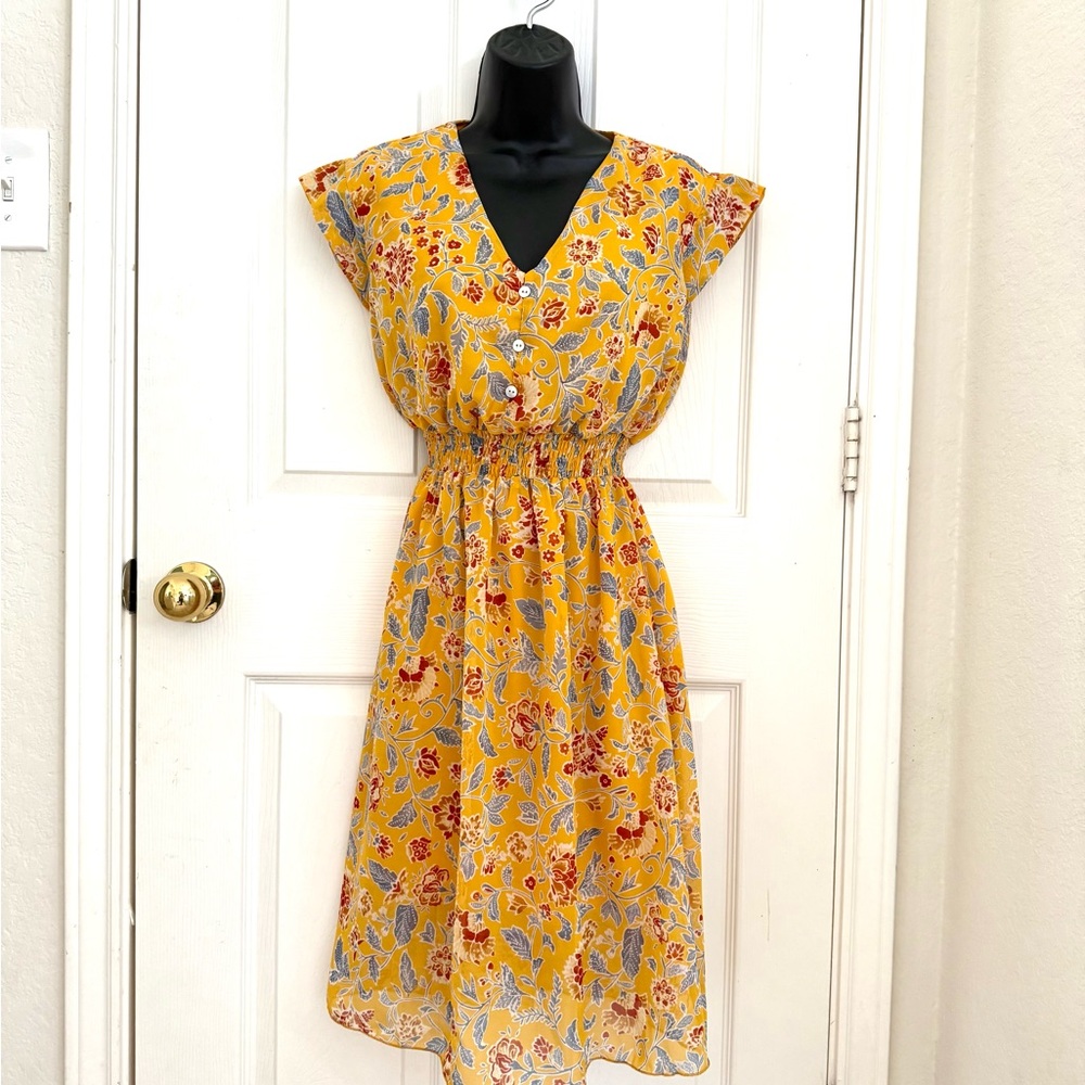 Floral Yellow Dress